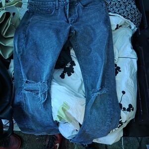 Rag And Bone Distressed Blue Jeans